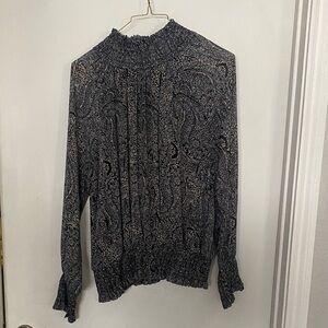 Tommy Hilfiger Black and White Patterned Top